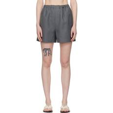 Ribbed Shorts LouLou Studio Gray Seto Shorts Fjord Grey