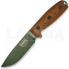 Scale Models & Model Kits ESEE Model 4 OD Green Blade 3D Natural Canvas Micarta survivalmes 4POD-011 zwarte schede riemclip bruin