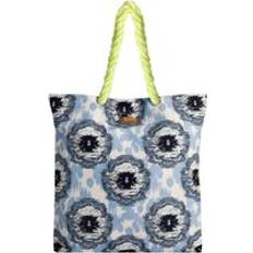 Cotton Beach Bags Weird Fish Bette Printed Beach Bag Pale Denim Size ONE