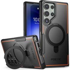 Neon MagPro Case Designed for Samsung Galaxy S23 Ultra S22 Ultra 5G 6.8 inch,[Compatible with MagSafe] Dual Layer Heavy Duty Rugged Shockproof Ring Stand, Black