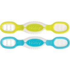 Red Kids Cutlery Nuby Dip & Scoop Spoons 2-pack