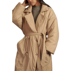 Good American Oversized Puffer Trench Coat - Khaki