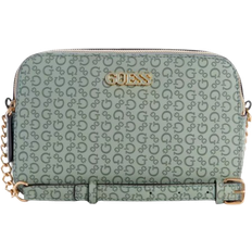 Guess Zakaria Embossed Logo Double Zip Crossbody - Moss