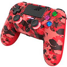 Rouge Manettes de jeu Dragonwar Dragonshock controller mizar wireless rot camo ps4