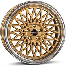 4/108 Bilfälgar Borbet B Gold Rim Polished 7x17 ET38