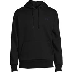 Fred Perry Black Jumpers Fred Perry Laurel Wreath Logo On Back Black Hoodie