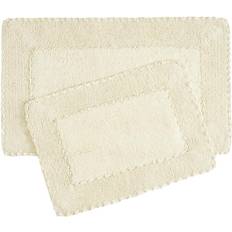 Laura Ashley Ruffle Border 100% Cotton Bath Rug Set