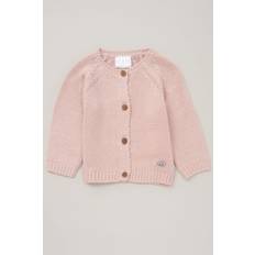 Cotton Knit Cardigan Pink 3-6