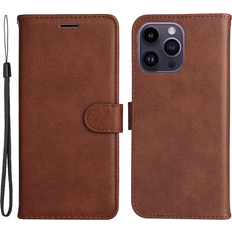 KT iPhone 15 Pro Max Plånboksfodral Brun