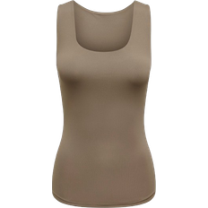 Brune - Dame Singleter Only Reversible Top - Grey/Walnut