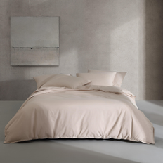 Beige Duvet Covers Calvin Klein Naturals Solid Cotton Tencel 3 Duvet Cover Beige