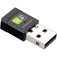 Network Cards & Bluetooth Adapters Tomtop Jms 600 Mbit/s, treiberfreie drahtlose Netzwerkkarte, 2,4 GHz 5 GHz, Dualband-USB-drahtlose Netzwerkkarte, USB-WLAN Schwarz