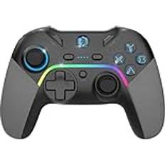 Empire Gaming – Trådlös WiFi 2,4 GHz uppladdningsbar spelkontroll – PC/PS3/Switch – Makro/Tubo-läge – Dubbla vibrationer – 3,5 mm ljudport – Ergonomisk – USB-C-kabel