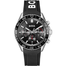 Watches BOSS Runner Chrono Black Silicone 44mm Black Silicone