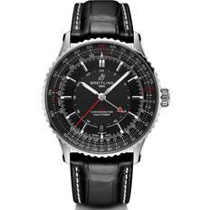 Breitling Navitimer Automatic GMT 41 Black Leather