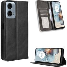 GANGXUN Black Case For Motorola MOTO G34 5G Wallet Magnetic Closure PU Leather