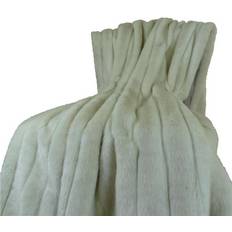 Faux Leather Blankets Plutus PB16420-80x110T Blankets White