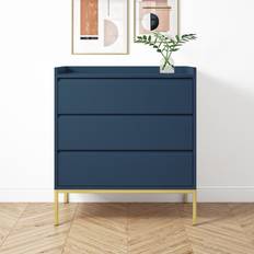 Zion Blue Modern 3 Chest of Drawer