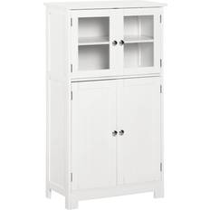 Storage Cabinets kleankin ‎UK834-3100331 White Storage Cabinet 60x108.5cm