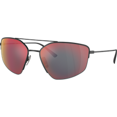 Ferrari Titanium Sunglasses With Red Mirror Lenses - Black