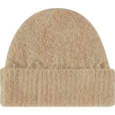 Acne Studios Men's Kameo Solid Brushed Beanie Dark Beige