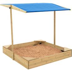 Sandbox Toys TP Toys Wooden Sandpit With Canopy