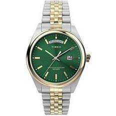 Timex Legacy Day/Date Two-Tone Case Green Bracelet, One Colour, Men