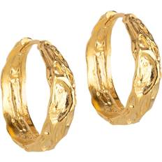 Gullbelagt Øredobber ENAMEL Copenhagen Nela Hoops - Gold