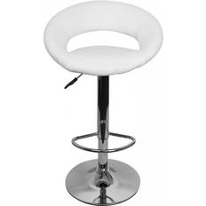 AMSTYLE Adjustable Design White Bar Stool 102cm