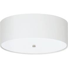 E27 Ceiling Flush Lights Eglo Pasteri White Ceiling Flush Light 47.5cm