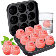 Black Ice Cube Trays Winwin Silicone Lid Flower Shape Ice Cube Tray