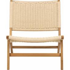 Carson Lounge Chair Off White and Oak