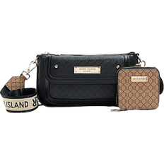 River Island Monogram Pouchette Bag - Black