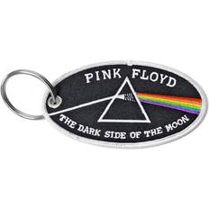 Pink Floyd Dark Side Of The Moon Oval Double Sided Patch Keyring - Black