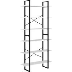 vidaXL Alto Grigio 100x30x210 cm In Legno Massello Di Pino Scaffale per libri 210cm