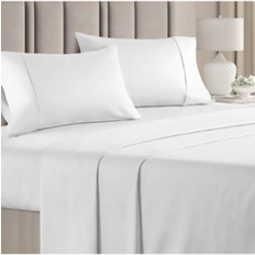 Bamboo - White Bed Linen CGK Unlimited 4 Deep Pocket Cooling Bed Sheet White