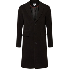 Men - Viscose Outerwear Burton Men's Signature 3 Button Epsom Overcoat - Black