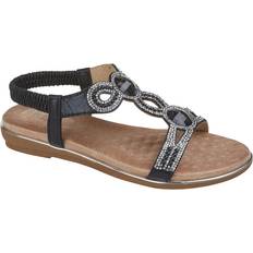 47 - Nainen Korkokenkiä Cipriata Desia Jewelled Sandals Black