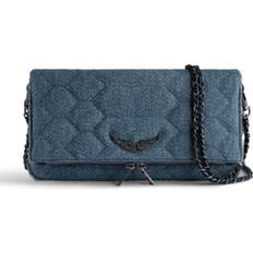 Zadig & Voltaire Clutches Zadig & Voltaire Rock Glitter Quilted Denim Clutch Storm One size