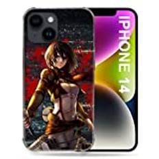 Cokitec Fodral för Iphone 14 6.1 Manga Attack Titans Mikasa