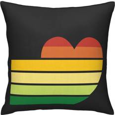 Textiles KEROTA Multicolored Heart Abstract Shape Vintage Designss Case Cushion Cover