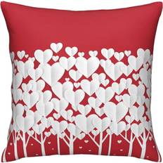 Textiles KEROTA Romantic Trees With Hearts Background Paintings Case Cushion Cover