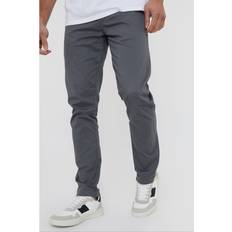 Threadbare 'Castello' Cotton Slim Fit Chino Trousers With Stretch Grey 38R