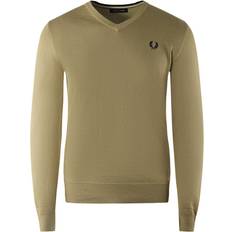 Fred Perry Truien Fred Perry Warm Stone V-Neck Jumper - Beige