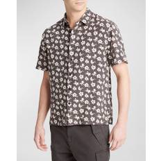 Linen Shirts - Viscose Vince Abstract Daisies Shirt