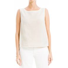 Natuurlijk Mouwloze shirts Max Studio Double Weave Crinkle Linen-Blend Shell Top