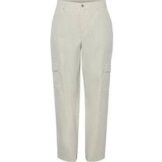 Cargobukser - Hvid Pieces Sille Cargo Pants - White Pepper