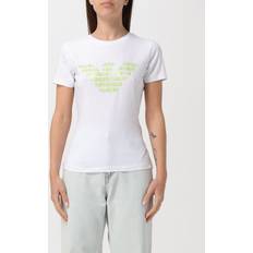 Emporio Armani Dam T-shirts Emporio Armani Bomull Logo T-shirt Kortärmad - White