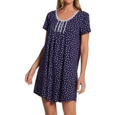 Blue Nightgowns Aria Women's Cap Sleeve Sleepshirt Nightgown Navy Print