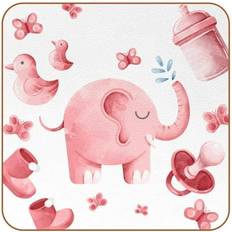 Ownta Elephant Baby Shower Pattern Premium Coaster 6